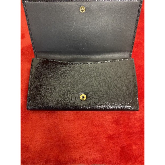 Yves Saint Laurent YSL Black Patent Leather Belle De Jour Flap Clutch With COA - Picture 13 of 16